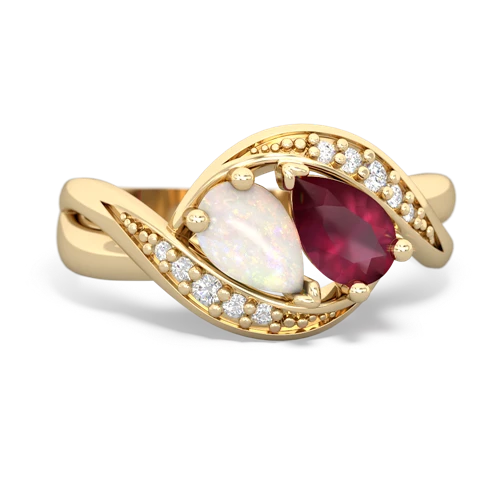 opal-ruby keepsake curls ring