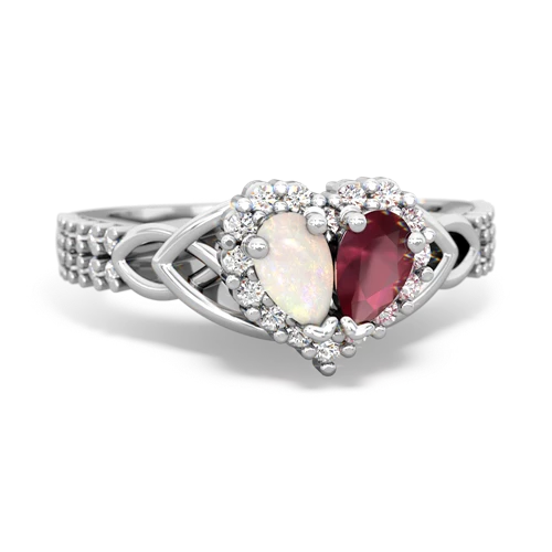 opal-ruby keepsake engagement ring