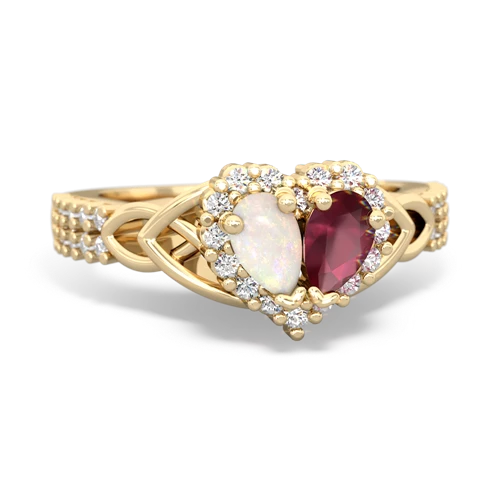 opal-ruby keepsake engagement ring