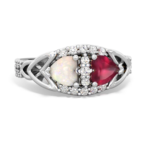 opal-ruby keepsake engagement ring