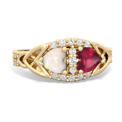 opal-ruby keepsake engagement ring
