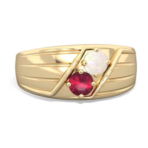opal-ruby mens ring