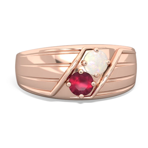 opal-ruby mens ring