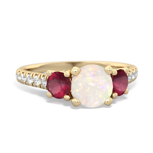 opal-ruby trellis pave ring