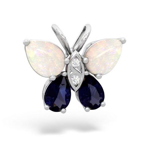 opal-sapphire butterfly pendant