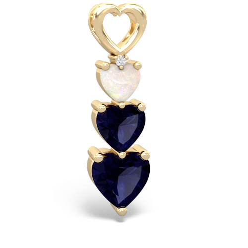 Opal Genuine Opal with Genuine Sapphire and Genuine White Topaz Past Present Future pendant Pendant