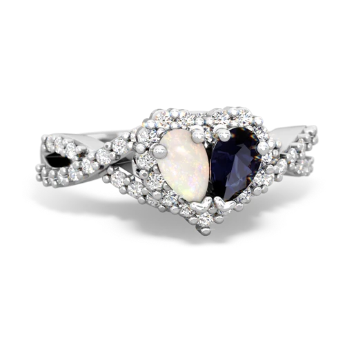 opal-sapphire engagement ring