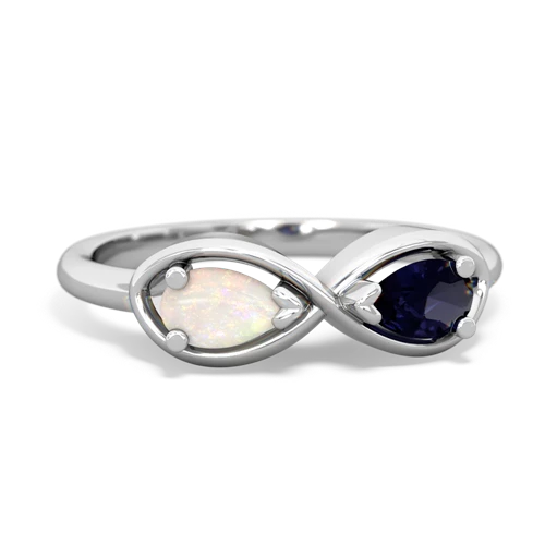 opal-sapphire infinity ring