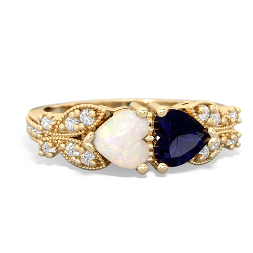 opal-sapphire keepsake butterfly ring