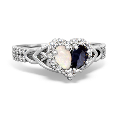 opal-sapphire keepsake engagement ring