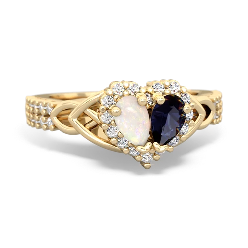 opal-sapphire keepsake engagement ring