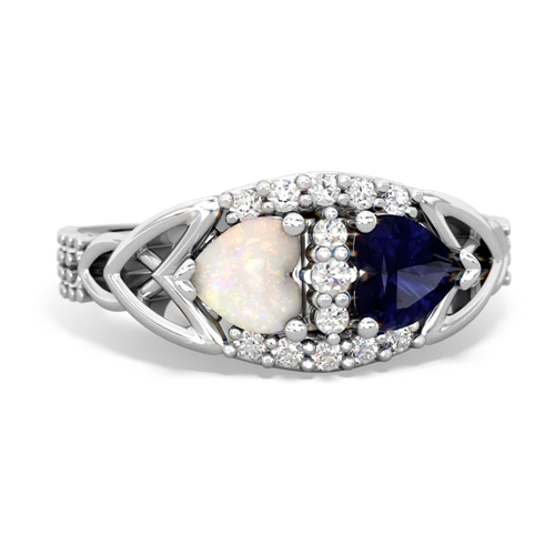 opal-sapphire keepsake engagement ring