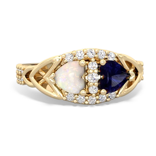 opal-sapphire keepsake engagement ring