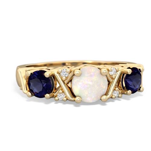 opal-sapphire timeless ring