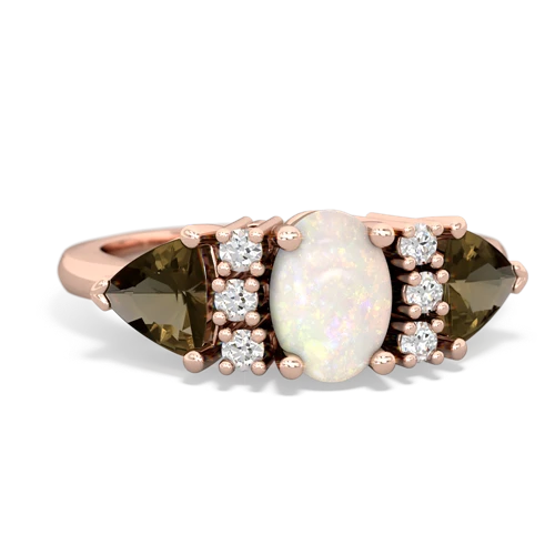 opal-smoky quartz timeless ring