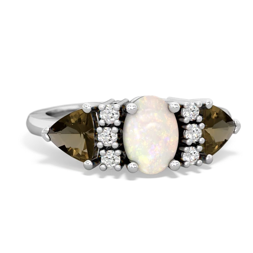 opal-smoky quartz timeless ring