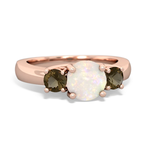 opal-smoky quartz timeless ring