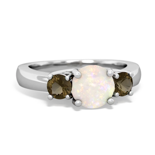 opal-smoky quartz timeless ring