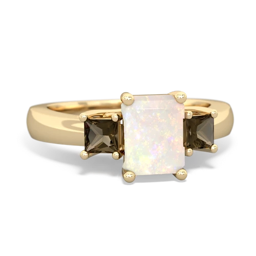 opal-smoky quartz timeless ring