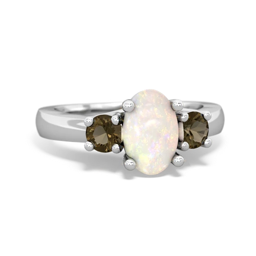 opal-smoky quartz timeless ring