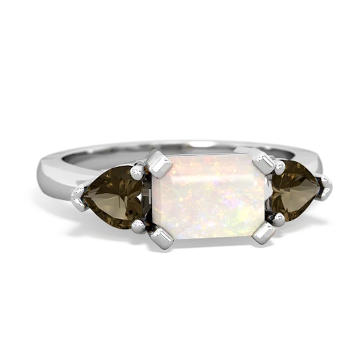 opal-smoky quartz timeless ring