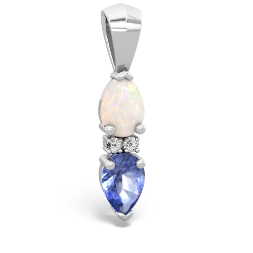 opal-tanzanite bowtie pendant
