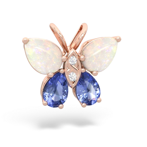 opal-tanzanite butterfly pendant