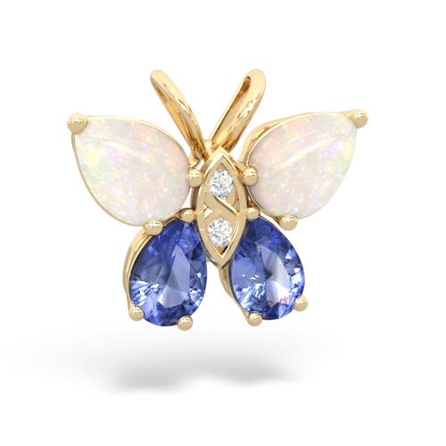 opal-tanzanite butterfly pendant