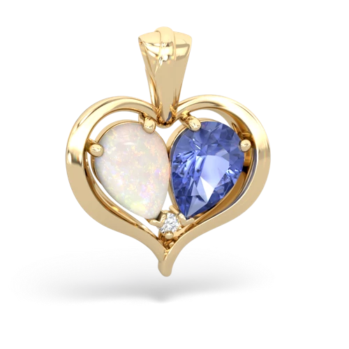 Opal Genuine Opal with Genuine Tanzanite Two Become One pendant Pendant