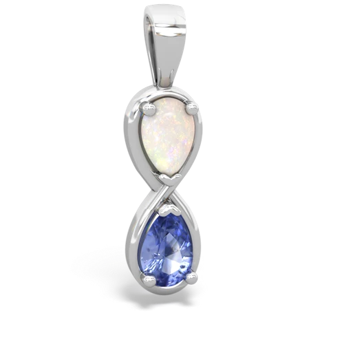 opal-tanzanite infinity pendant