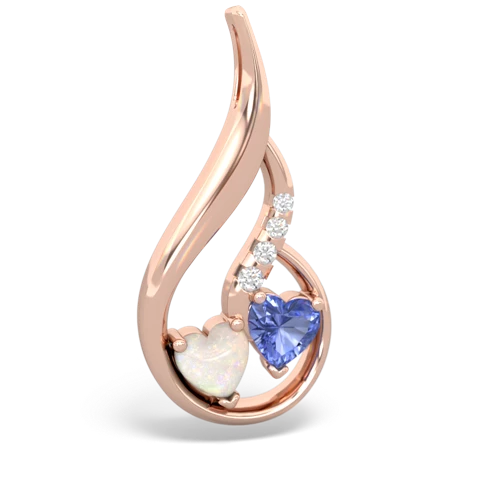 opal-tanzanite keepsake swirl pendant