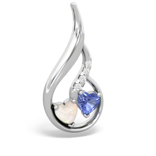 opal-tanzanite keepsake swirl pendant