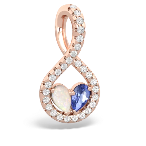 opal-tanzanite pave twist pendant