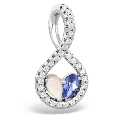 opal-tanzanite pave twist pendant