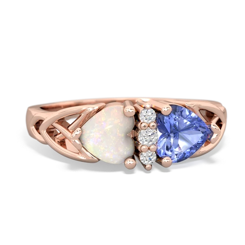 opal-tanzanite celtic ring