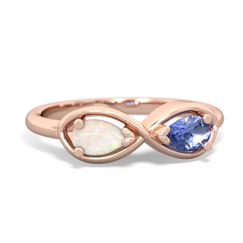 opal-tanzanite infinity ring