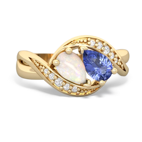 opal-tanzanite keepsake curls ring