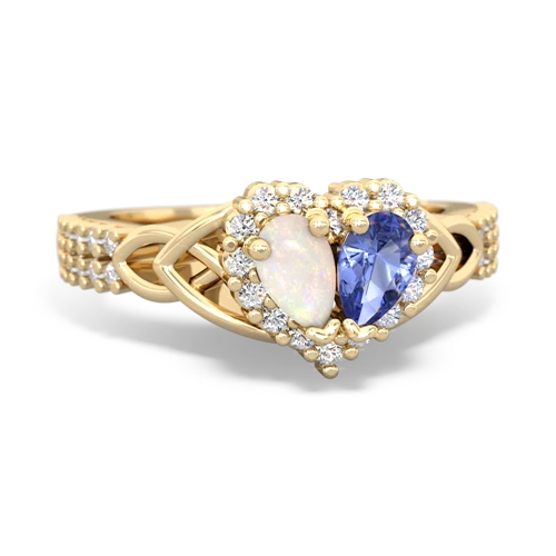 opal-tanzanite keepsake engagement ring