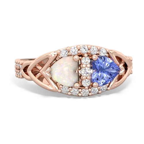 opal-tanzanite keepsake engagement ring