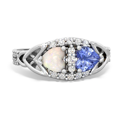 opal-tanzanite keepsake engagement ring