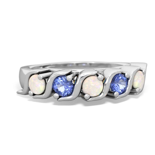 opal-tanzanite timeless ring