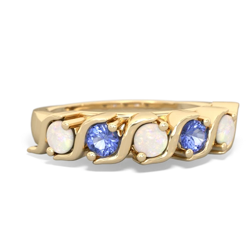 opal-tanzanite timeless ring