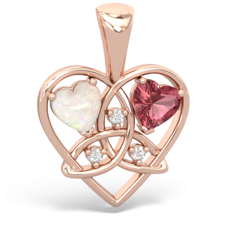 opal-tourmaline celtic heart pendant