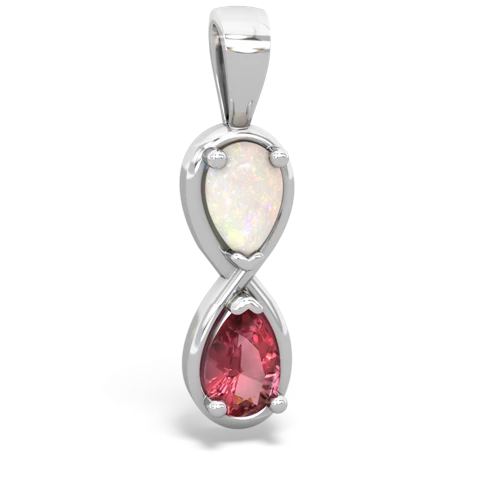 opal-tourmaline infinity pendant