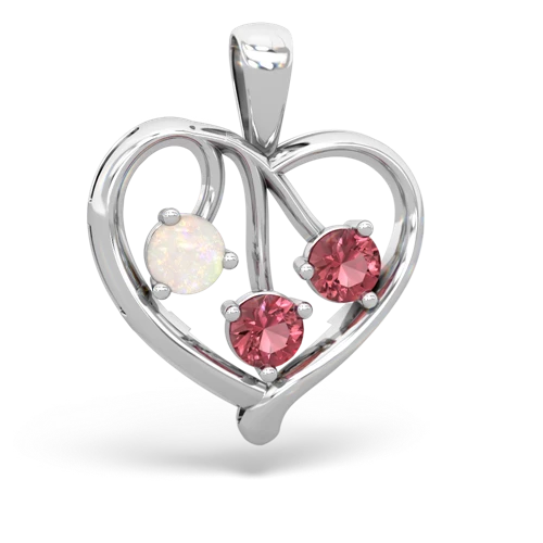 opal-tourmaline love heart pendant