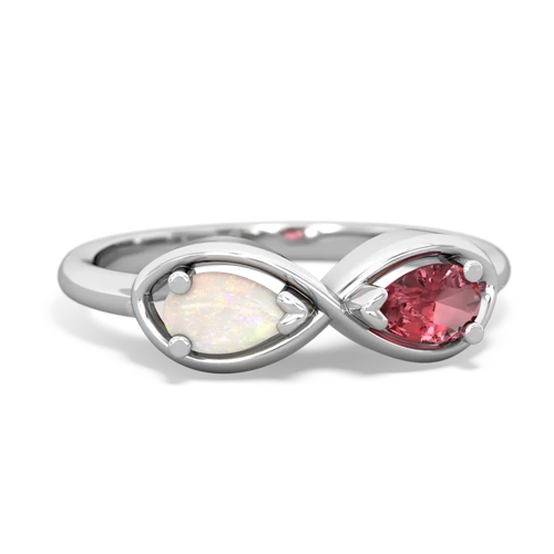opal-tourmaline infinity ring