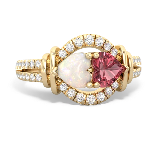 opal-tourmaline pave keepsake ring