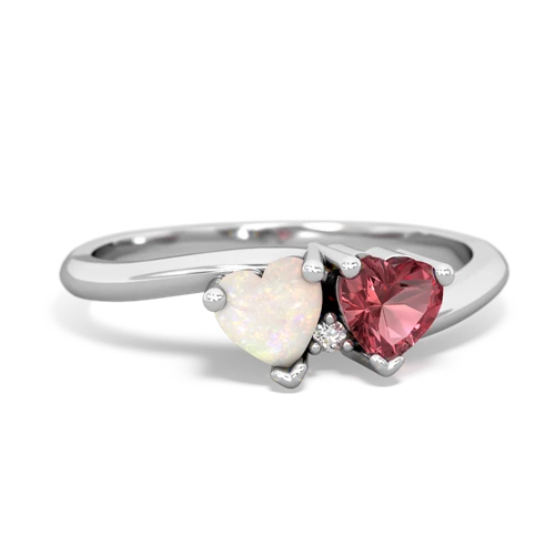 opal-tourmaline sweethearts promise ring