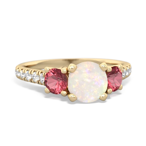 opal-tourmaline trellis pave ring