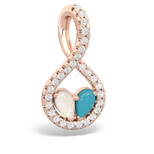 opal-turquoise pave twist pendant